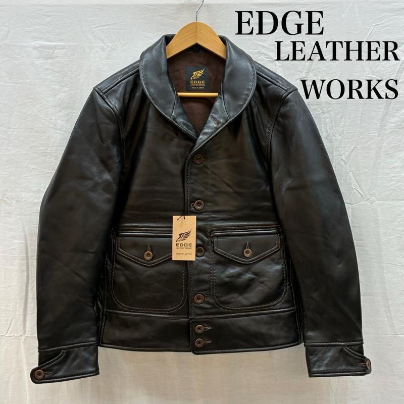 エッジ EDGE ジャケット、上着 レザージャケット EDGE LEATHER WORKS レザー コサック ジャケット シープスキン 1900sスタイル ショールカラー 36 メンズ USED 古着 中古 50160538