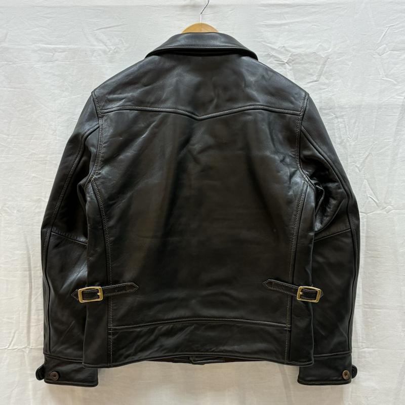 エッジ EDGE ジャケット、上着 レザージャケット EDGE LEATHER WORKS レザー コサック ジャケット シープスキン 1900sスタイル ショールカラー 36 メンズ USED 古着 中古 50160538