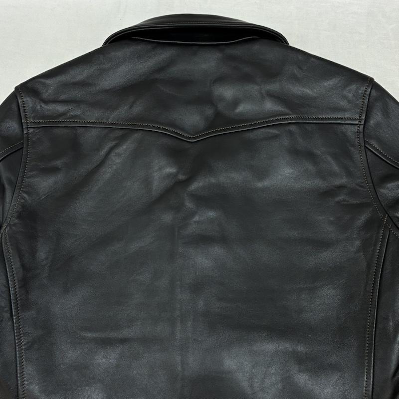 エッジ EDGE ジャケット、上着 レザージャケット EDGE LEATHER WORKS レザー コサック ジャケット シープスキン 1900sスタイル ショールカラー 36 メンズ USED 古着 中古 50160538