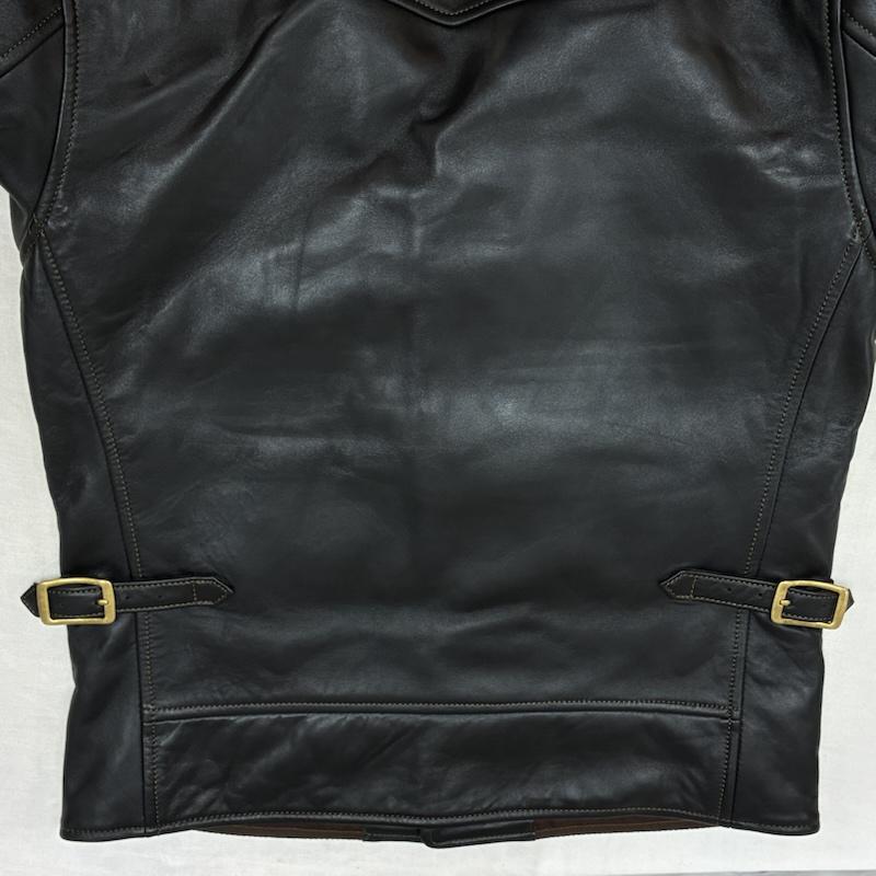 エッジ EDGE ジャケット、上着 レザージャケット EDGE LEATHER WORKS レザー コサック ジャケット シープスキン 1900sスタイル ショールカラー 36 メンズ USED 古着 中古 50160538