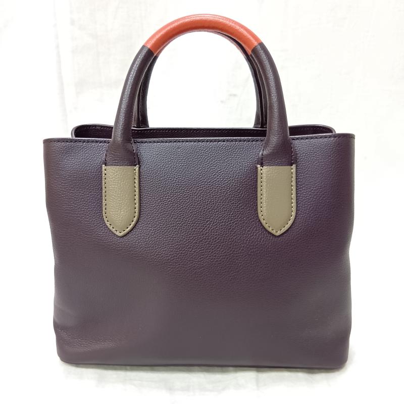 ポールスミス Paul Smith ハンドバッグ ハンドバッグ 2way バイカラーハンド ショルダー バッグ purple×orange ワンポイントロゴ レザーバッグ 本革 - ロゴ、文字 紫 / パープル / purple X 橙 / オレンジ / orange レディース USED 古着 中古 50160539