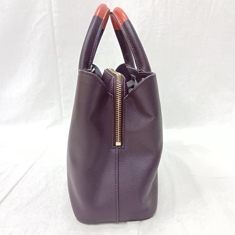 ポールスミス Paul Smith ハンドバッグ ハンドバッグ 2way バイカラーハンド ショルダー バッグ purple×orange ワンポイントロゴ レザーバッグ 本革 - ロゴ、文字 紫 / パープル / purple X 橙 / オレンジ / orange レディース USED 古着 中古 50160539