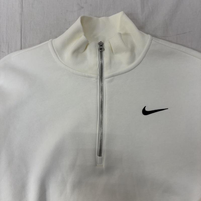 ナイキ NIKE トレーナー 長袖 DQ5768-133 Nike AS W NSW Phoenix Fleece QZ Crop White XXL XXL ロゴ、文字 白 / ホワイト / white レディース USED 古着 中古 50160544