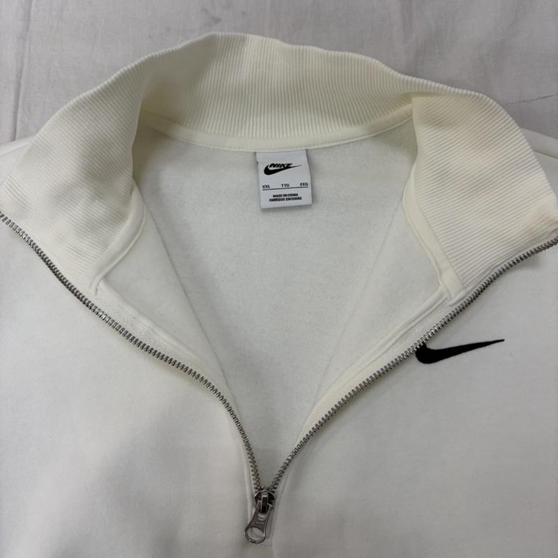 ナイキ NIKE トレーナー 長袖 DQ5768-133 Nike AS W NSW Phoenix Fleece QZ Crop White XXL XXL ロゴ、文字 白 / ホワイト / white レディース USED 古着 中古 50160544