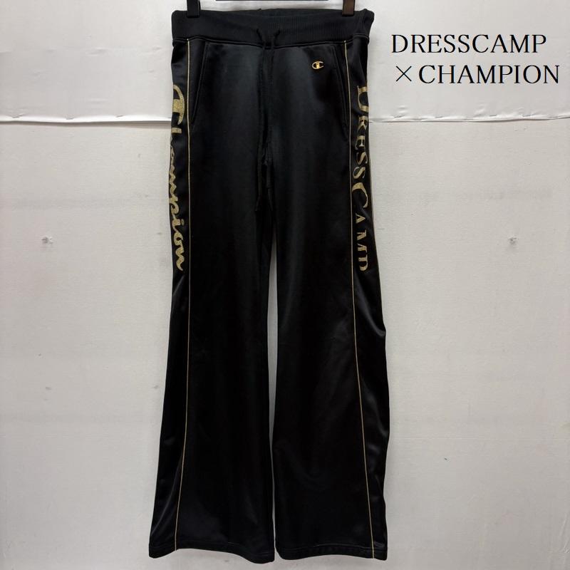 ドレスキャンプ DRESSCAMP パンツ ワークパンツ、ペインターパンツ Champion コラボ ポリエステル ライン ストレート ジャージ S 黒 / ブラック / black メンズ USED 古着 中古 50160546
