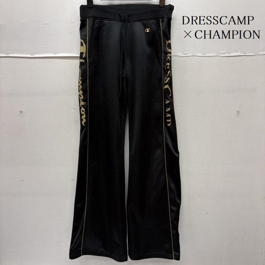 ドレスキャンプ DRESSCAMP パンツ ワークパンツ、ペインターパンツ Champion コラボ ポリエステル ライン ストレート ジャージ S 黒 / ブラック / black メンズ USED 古着 中古 50160546