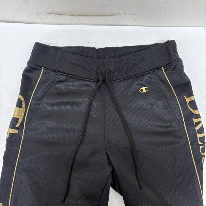 ドレスキャンプ DRESSCAMP パンツ ワークパンツ、ペインターパンツ Champion コラボ ポリエステル ライン ストレート ジャージ S 黒 / ブラック / black メンズ USED 古着 中古 50160546