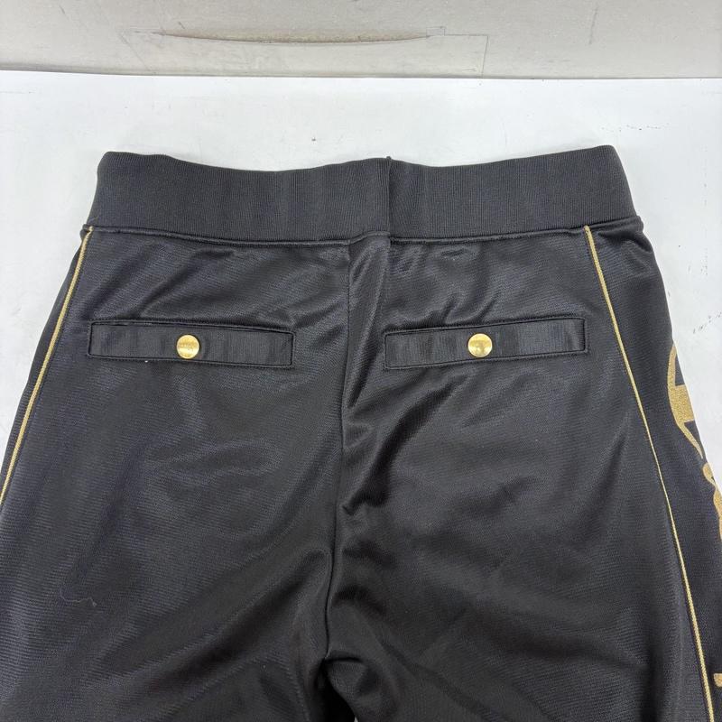 ドレスキャンプ DRESSCAMP パンツ ワークパンツ、ペインターパンツ Champion コラボ ポリエステル ライン ストレート ジャージ S 黒 / ブラック / black メンズ USED 古着 中古 50160546