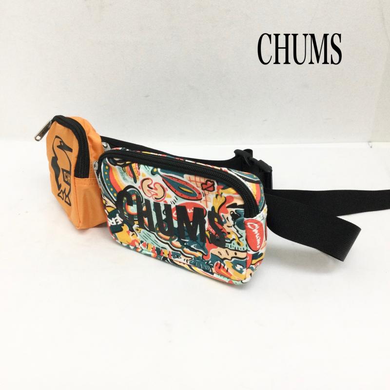 チャムス CHUMS ボディバッグ ボディバッグ CHUMS 3 Pouch Body Bag Sweat Nylon 3ポーチボディバッグスウェットナイロン CH60-3457 - 黒 / ブラック / black X 橙 / オレンジ / orange X マルチカラー / マルチカラー / multicolor レディース USED 古着 中古 50160554