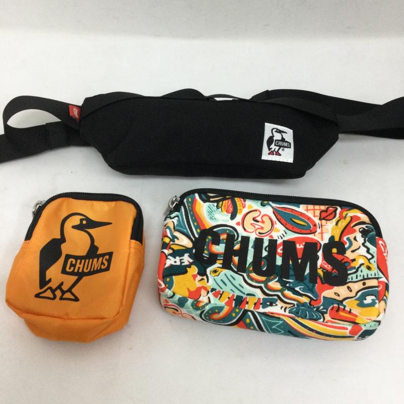 チャムス CHUMS ボディバッグ ボディバッグ CHUMS 3 Pouch Body Bag Sweat Nylon 3ポーチボディバッグスウェットナイロン CH60-3457 - 黒 / ブラック / black X 橙 / オレンジ / orange X マルチカラー / マルチカラー / multicolor レディース USED 古着 中古 50160554