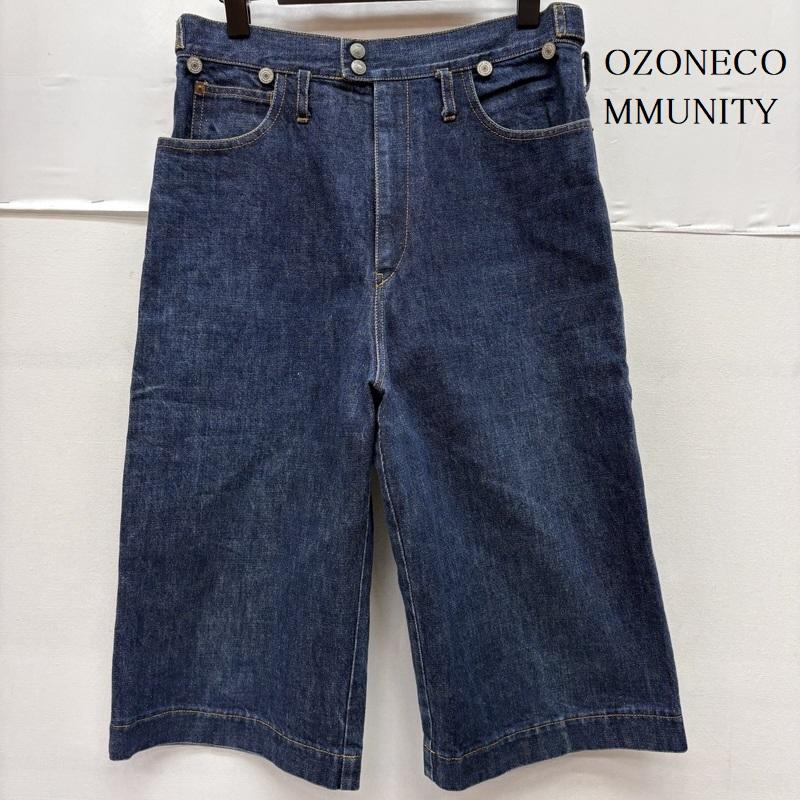 オゾンコミュニティ OZONECOMMUNITY パンツ デニム、ジーンズ 90s バイカラー ハーフ デニム パンツ 1AM-2430 インディゴ / インディゴ / Indigo レディース USED 古着 中古 50160558