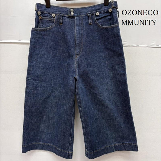 オゾンコミュニティ OZONECOMMUNITY パンツ デニム、ジーンズ 90s バイカラー ハーフ デニム パンツ 1AM-2430 インディゴ / インディゴ / Indigo レディース USED 古着 中古 50160558