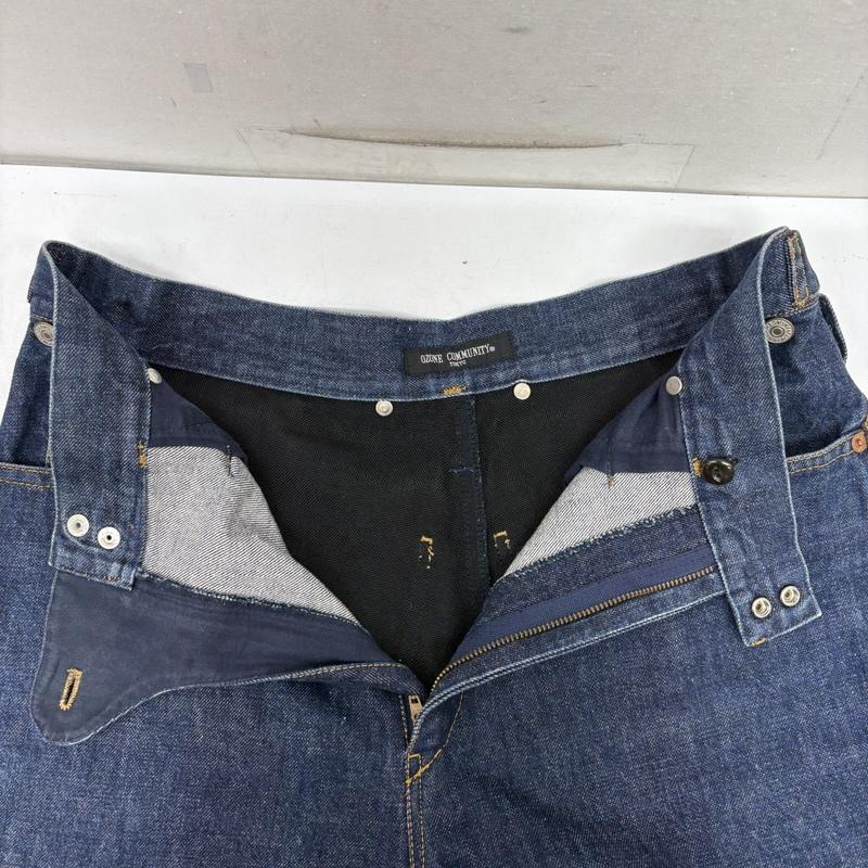 オゾンコミュニティ OZONECOMMUNITY パンツ デニム、ジーンズ 90s バイカラー ハーフ デニム パンツ 1AM-2430 インディゴ / インディゴ / Indigo レディース USED 古着 中古 50160558