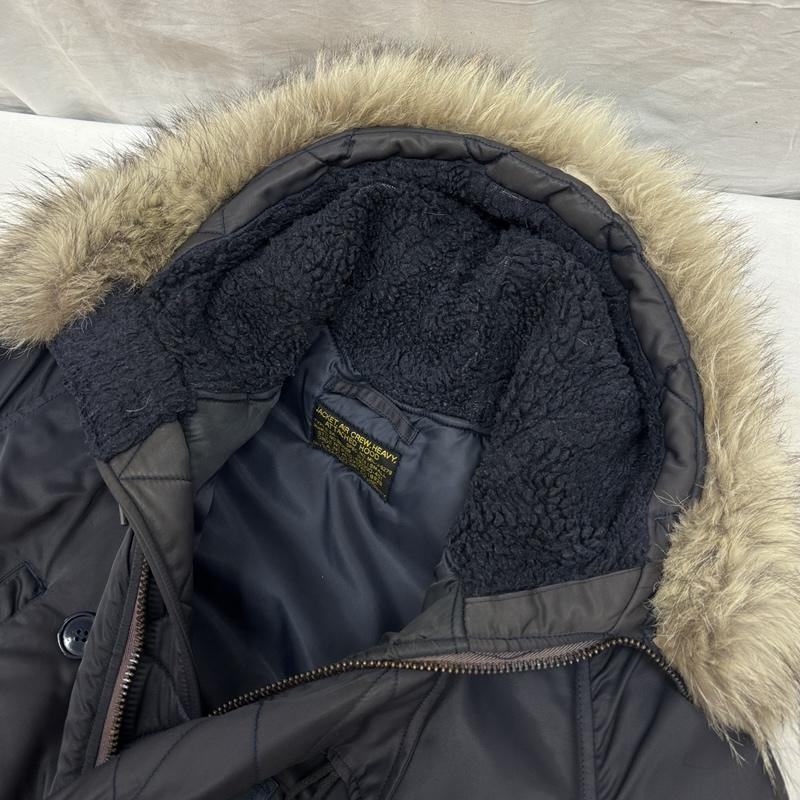 キャブクロージング CABCLOTHING ジャケット、上着 ジャンパー、ブルゾン N-3A CROWN ZIP ミリタリー フライト ジャケット MIL-J-6279 S 紺 / ネイビー / navy メンズ USED 古着 中古 50160563