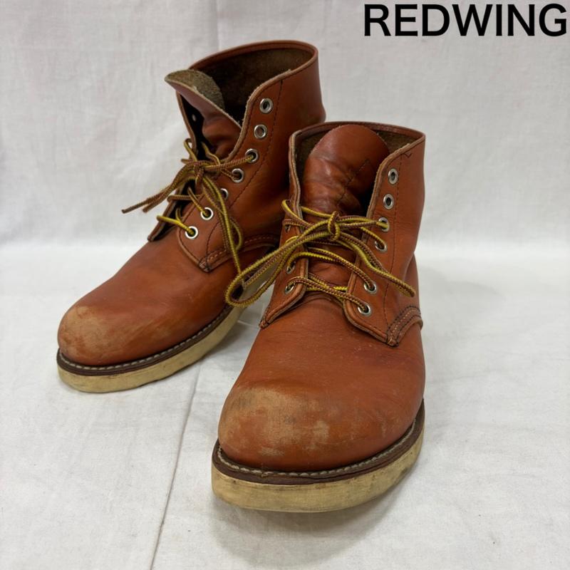 レッドウィング RED WING ブーツ ショートブーツ 8166 6インチ クラシックラウンド プレーントゥ US8/26cm US：8 無地 茶 / ブラウン / brown メンズ USED 古着 中古 50160567