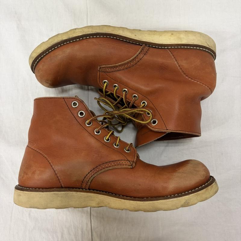 レッドウィング RED WING ブーツ ショートブーツ 8166 6インチ クラシックラウンド プレーントゥ US8/26cm US：8 無地 茶 / ブラウン / brown メンズ USED 古着 中古 50160567