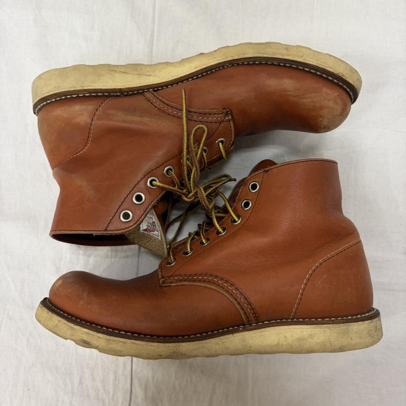 レッドウィング RED WING ブーツ ショートブーツ 8166 6インチ クラシックラウンド プレーントゥ US8/26cm US：8 無地 茶 / ブラウン / brown メンズ USED 古着 中古 50160567