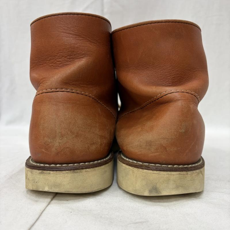 レッドウィング RED WING ブーツ ショートブーツ 8166 6インチ クラシックラウンド プレーントゥ US8/26cm US：8 無地 茶 / ブラウン / brown メンズ USED 古着 中古 50160567