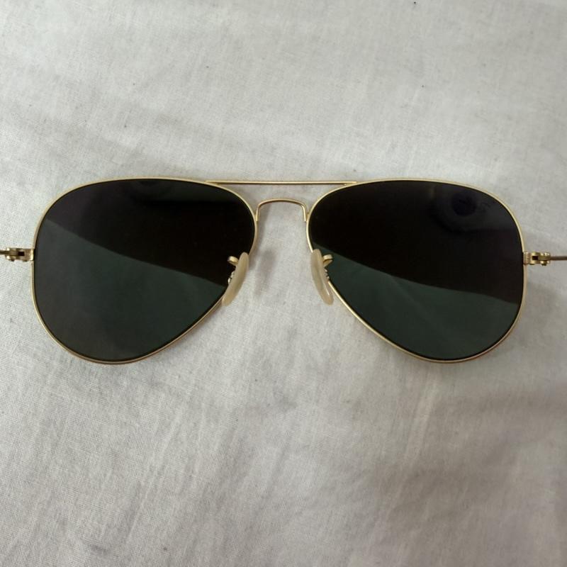 レイバン Ray-Ban めがね・サングラス サングラス AVIATOR CLASSIC パイロット ミラーレンズ グリーンフラッシュ 58□14 - メンズ USED 古着 中古 50160573