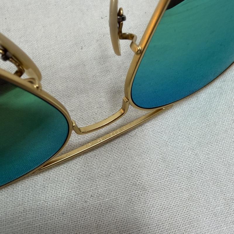 レイバン Ray-Ban めがね・サングラス サングラス AVIATOR CLASSIC パイロット ミラーレンズ グリーンフラッシュ 58□14 - メンズ USED 古着 中古 50160573