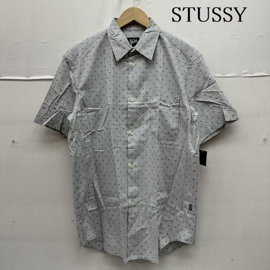 ステューシー STUSSY シャツ、ブラウス 半袖 90s USA製 ドット チェック シャツ M 灰 / グレー / gray メンズ USED 古着 中古 50160576