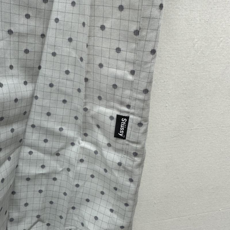 ステューシー STUSSY シャツ、ブラウス 半袖 90s USA製 ドット チェック シャツ M 灰 / グレー / gray メンズ USED 古着 中古 50160576