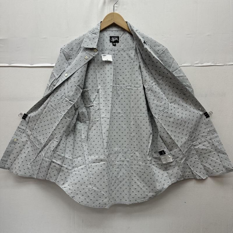 ステューシー STUSSY シャツ、ブラウス 半袖 90s USA製 ドット チェック シャツ M 灰 / グレー / gray メンズ USED 古着 中古 50160576