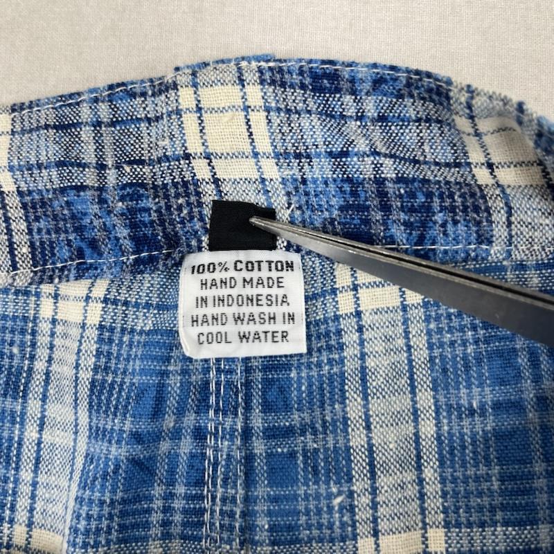 アーカイブ Archive パンツ ショートパンツ S.I.D. チェック柄 ショーツ ハーフ パンツ ベルトループ 金具付き M チェック 青 / ブルー / blue メンズ USED 古着 中古 50160577
