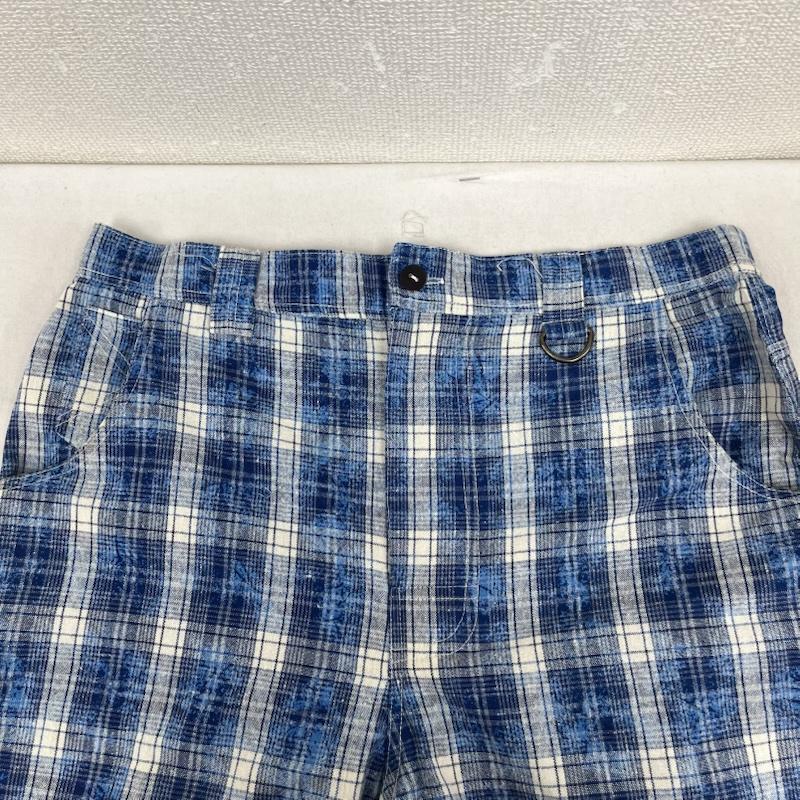 アーカイブ Archive パンツ ショートパンツ S.I.D. チェック柄 ショーツ ハーフ パンツ ベルトループ 金具付き M チェック 青 / ブルー / blue メンズ USED 古着 中古 50160577