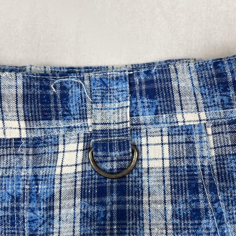 アーカイブ Archive パンツ ショートパンツ S.I.D. チェック柄 ショーツ ハーフ パンツ ベルトループ 金具付き M チェック 青 / ブルー / blue メンズ USED 古着 中古 50160577