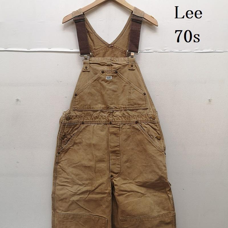 リー Lee サロペット・オーバーオール サロペット、オーバーオール 70s 山ポケ ダブルニー ダック キャンバス オーバーオール 茶 / ブラウン / brown メンズ USED 古着 中古 50160582