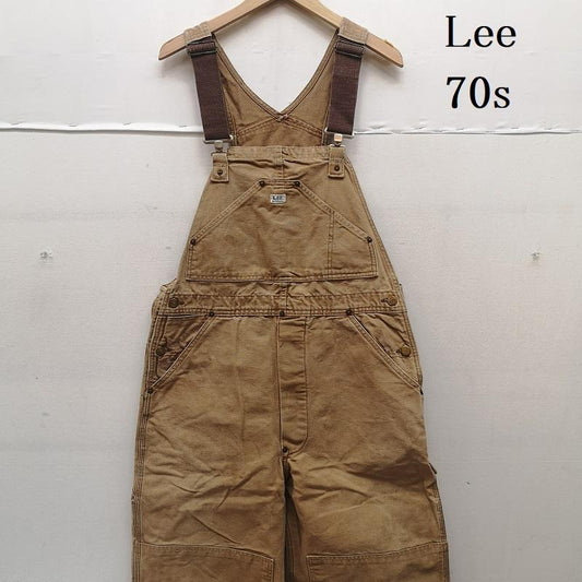 リー Lee サロペット・オーバーオール サロペット、オーバーオール 70s 山ポケ ダブルニー ダック キャンバス オーバーオール 茶 / ブラウン / brown メンズ USED 古着 中古 50160582