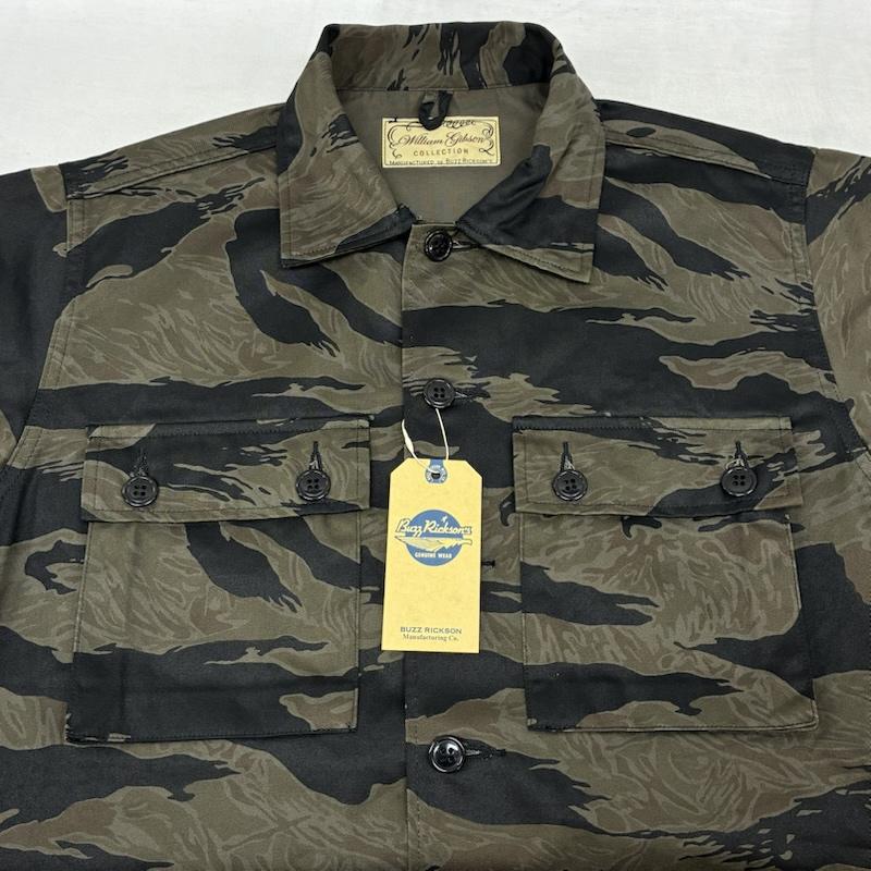 バズリクソンズ Buzz Rickson s ジャケット、上着 ジャンパー、ブルゾン 25AW WILLIAM GIBSON ウィリアム ギブソン BLACK TIGER PATTERN JACKET OVER DYE BR15778 M メンズ USED 古着 中古 50160583