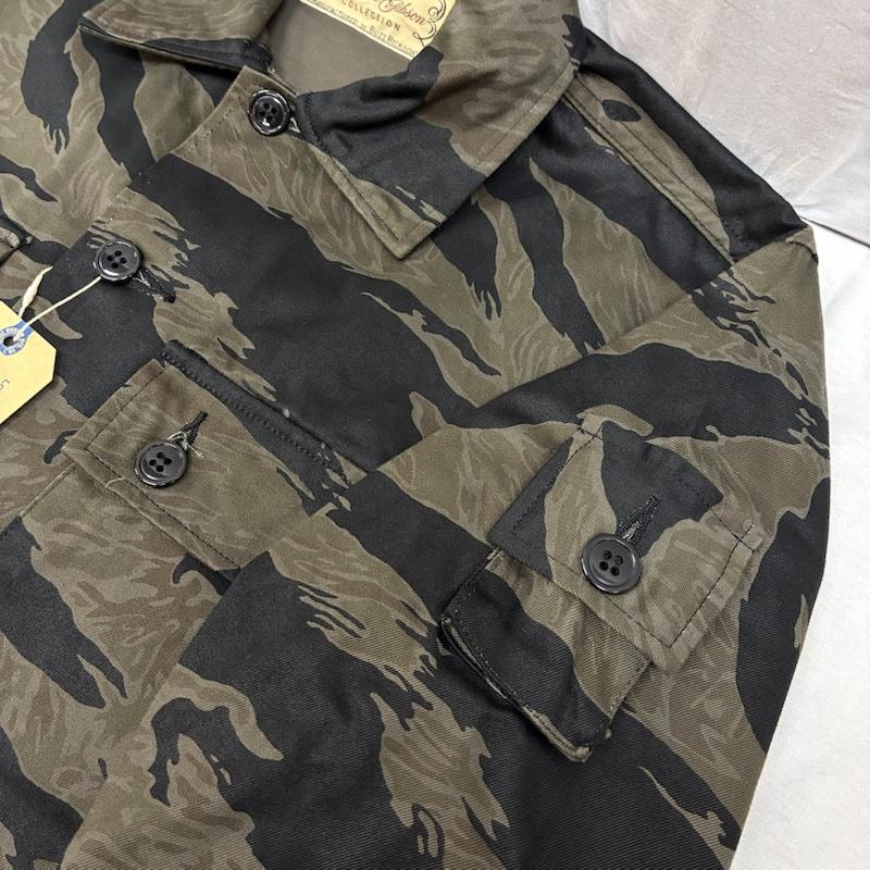バズリクソンズ Buzz Rickson s ジャケット、上着 ジャンパー、ブルゾン 25AW WILLIAM GIBSON ウィリアム ギブソン BLACK TIGER PATTERN JACKET OVER DYE BR15778 M メンズ USED 古着 中古 50160583