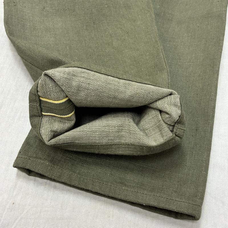 ナイジェルケーボン Nigel Cabourn パンツ ワークパンツ、ペインターパンツ 30s US ARMY ミリタリー パンツ 8051-00-50035 サスペンダー ボタン シンチバック 30インチ メンズ USED 古着 中古 50160605