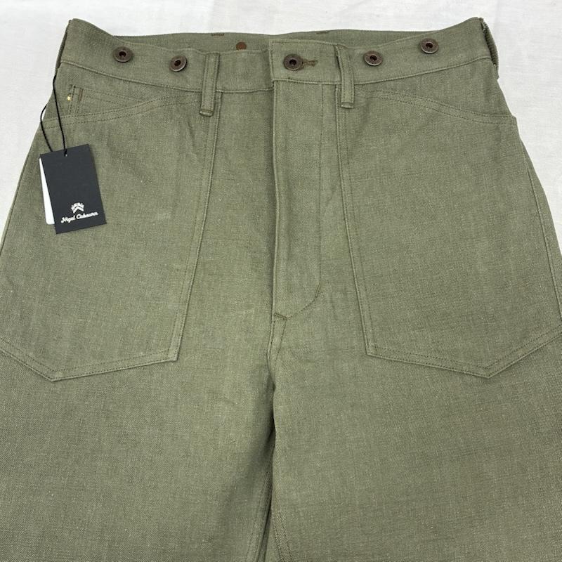 ナイジェルケーボン Nigel Cabourn パンツ ワークパンツ、ペインターパンツ 30s US ARMY ミリタリー パンツ 8051-00-50035 サスペンダー ボタン シンチバック 30インチ メンズ USED 古着 中古 50160605