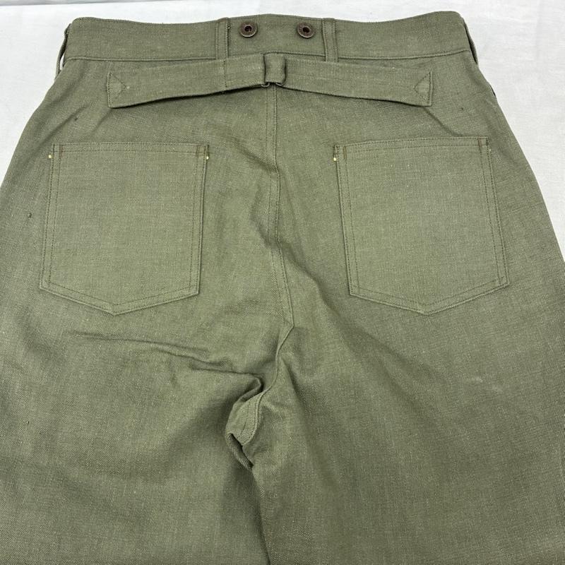 ナイジェルケーボン Nigel Cabourn パンツ ワークパンツ、ペインターパンツ 30s US ARMY ミリタリー パンツ 8051-00-50035 サスペンダー ボタン シンチバック 30インチ メンズ USED 古着 中古 50160605