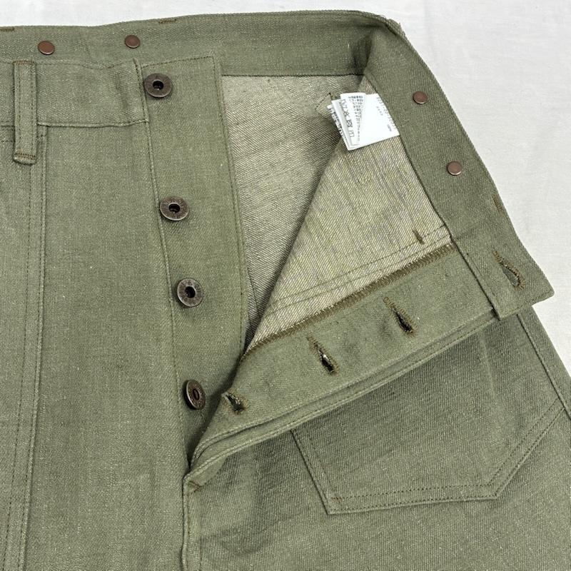 ナイジェルケーボン Nigel Cabourn パンツ ワークパンツ、ペインターパンツ 30s US ARMY ミリタリー パンツ 8051-00-50035 サスペンダー ボタン シンチバック 30インチ メンズ USED 古着 中古 50160605