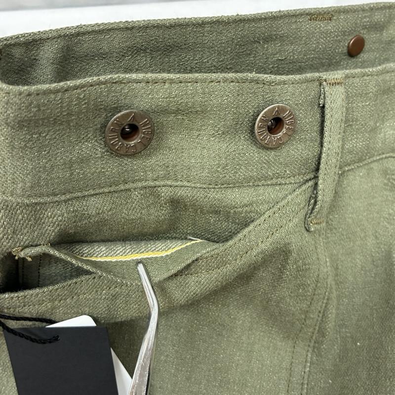 ナイジェルケーボン Nigel Cabourn パンツ ワークパンツ、ペインターパンツ 30s US ARMY ミリタリー パンツ 8051-00-50035 サスペンダー ボタン シンチバック 30インチ メンズ USED 古着 中古 50160605
