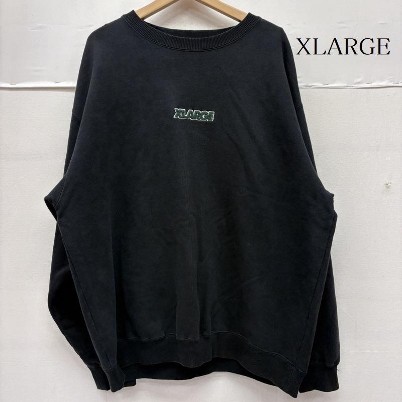 エクストララージ XLARGE トレーナー 長袖 コットン スタンダード ロゴ スウェット 101244012010 XL 黒 / ブラック / black メンズ USED 古着 中古 50160612