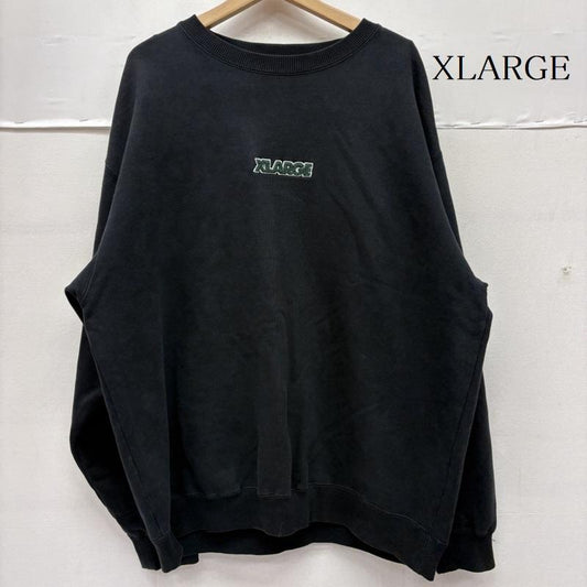 エクストララージ XLARGE トレーナー 長袖 コットン スタンダード ロゴ スウェット 101244012010 XL 黒 / ブラック / black メンズ USED 古着 中古 50160612