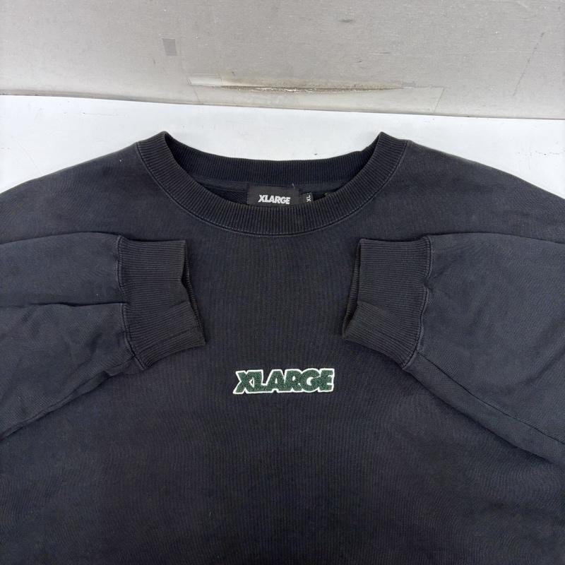 エクストララージ XLARGE トレーナー 長袖 コットン スタンダード ロゴ スウェット 101244012010 XL 黒 / ブラック / black メンズ USED 古着 中古 50160612