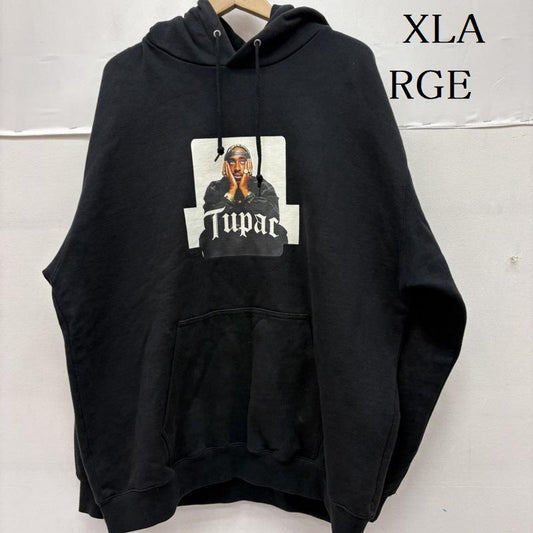 エクストララージ XLARGE パーカー 長袖 2PAC PULLOVER HOODED SWEAT パーカー 101231012025 XL 黒 / ブラック / black メンズ USED 古着 中古 50160615