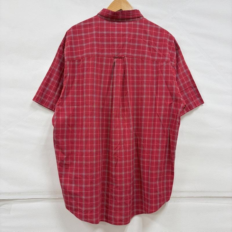 チャップス CHAPS シャツ、ブラウス 半袖 90s ボタンダウン 半袖 チェックシャツ ラルフローレン ヴィンテージ XL チェック X ワンポイント X ロゴ、文字 X 刺繍 赤 / レッド / red X 紺 / ネイビー / navy メンズ USED 古着 中古 50160631