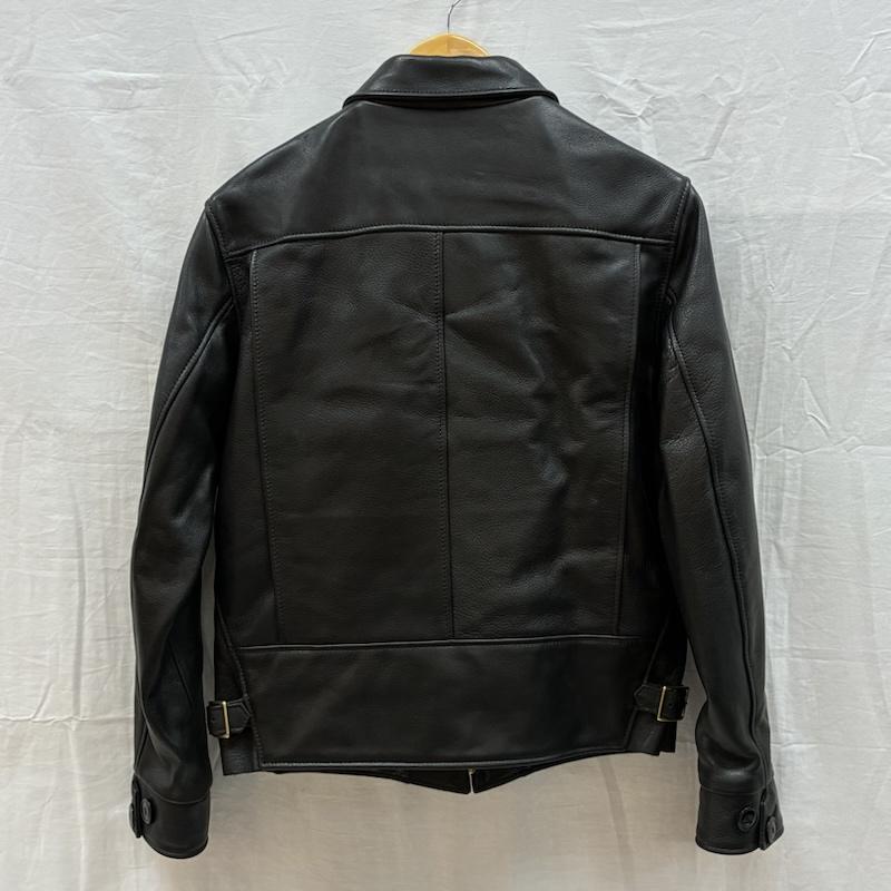 ビームスプラス BEAMS + ジャケット、上着 レザージャケット Rider s Jacket Leather 牛革 ホースハイド レザー ジャケット シングル ライダース USA製 38-18-0132-343-19-14 XS メンズ USED 古着 中古 50160634