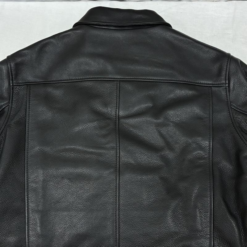 ビームスプラス BEAMS + ジャケット、上着 レザージャケット Rider s Jacket Leather 牛革 ホースハイド レザー ジャケット シングル ライダース USA製 38-18-0132-343-19-14 XS メンズ USED 古着 中古 50160634