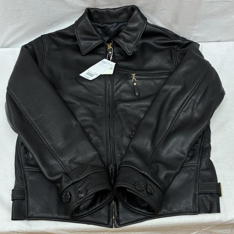 ビームスプラス BEAMS + ジャケット、上着 レザージャケット Rider s Jacket Leather 牛革 ホースハイド レザー ジャケット シングル ライダース USA製 38-18-0132-343-19-14 XS メンズ USED 古着 中古 50160634