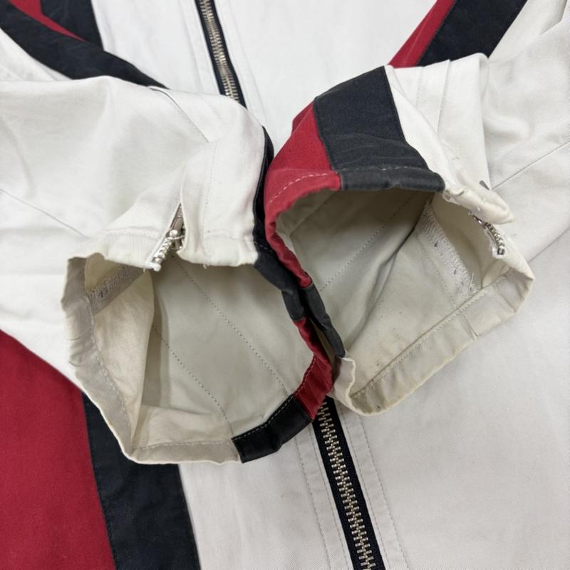トミーヒルフィガー TOMMY HILFIGER ジャケット、上着 ジャンパー、ブルゾン 90s vintage ヴィンテージ レーシングジャケット モトクロス ロゴ 刺繍 フルジップ ジップアップ ワッペン パッチ XL ロゴ、文字 X 刺繍 ベージュ / ベージュ / beige X 赤 / レッド / red X 黒 / ブラック / black メンズ USED 古着 中古 50160640