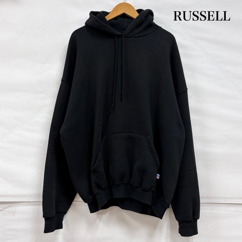 ラッセルアスレティック Russell Athletic パーカー 長袖 90s 無地 スウェット フーディー プルオーバー パーカー 裏起毛 メキシコ製 vintage ヴィンテージ XXL 無地 X ワンポイント X ロゴ、文字 X 刺繍 黒 / ブラック / black メンズ USED 古着 中古 50160641