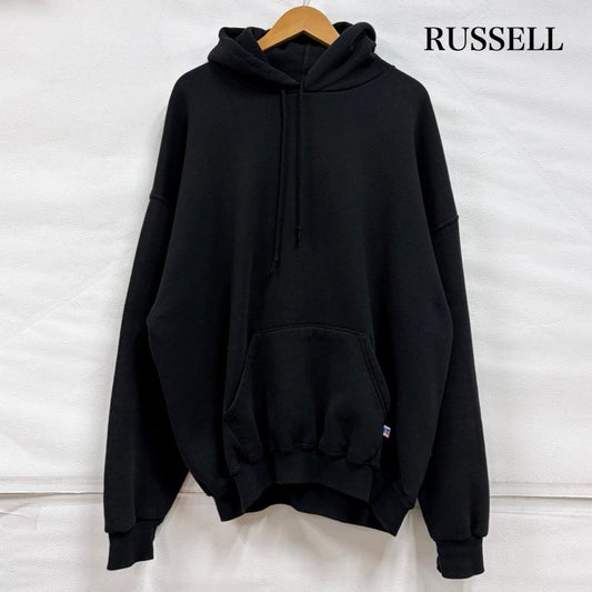 ラッセルアスレティック Russell Athletic パーカー 長袖 90s 無地 スウェット フーディー プルオーバー パーカー 裏起毛 メキシコ製 vintage ヴィンテージ XXL 無地 X ワンポイント X ロゴ、文字 X 刺繍 黒 / ブラック / black メンズ USED 古着 中古 50160641